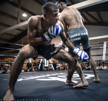 Luka Touon von der Sportschule Alex, kämpft im Kickboxen K1 bei der Phönix Fight Night 2017, Gala Verband: WKU Foto: Marcela Kamanis