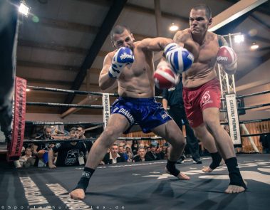 K1 Fight Diamantis Skonidis von der Sportschule Alex gegen Rene Siewert, Phoenix Fight Night Gala 2017, Profi Deutscher Meister WKU, Foto: Marcela Kamanis Verband: WKU Kickboxen K1